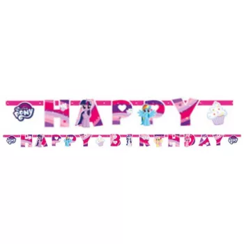  Én kicsi pónim Rainbow Sparkle Happy Birthday felirat 237 cm