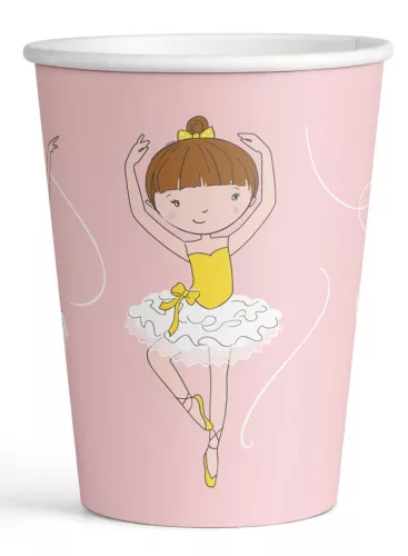 Balett, Balerina Little Dancer papír pohár 8 db-os 250 ml