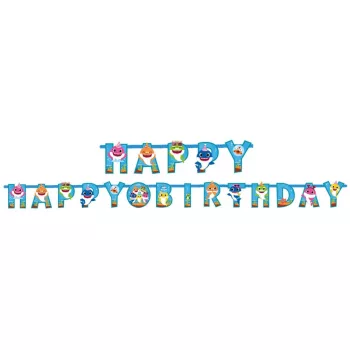 Baby Shark Music Happy Birthday felirat 1,8 m