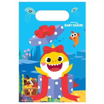 Baby Shark Music ajándéktasak, ajándékzacskó 8 db-os