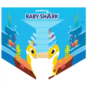 Baby Shark Music Party meghívó 8 db-os