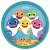 Baby Shark Music papírtányér 8 db-os 23 cm