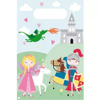   Hercegnő és Lovag Middle Ages ajándéktasak, ajándékzacskó 8 db-os