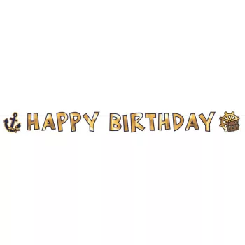 Kalóz Map Happy Birthday felirat 180 cm