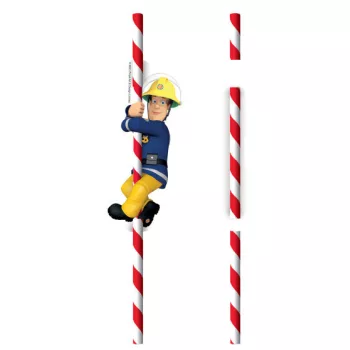 Sam a tűzoltó Teamwork papír szívószál 8 db-os szett