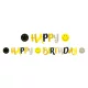 Emoji Smiley Originals Happy Birthday felirat 180 cm