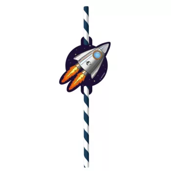 Űr Space papír szívószál 8 db-os szett