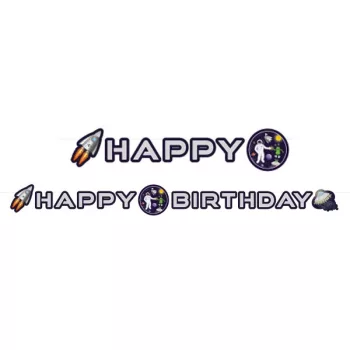 Űr Rocket Happy Birthday felirat 192 cm