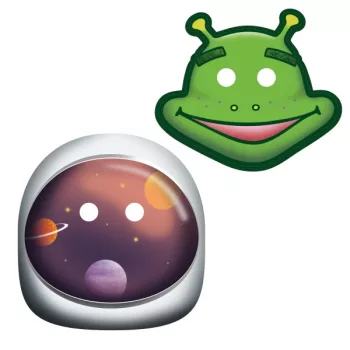 Űr Rocket maszk, álarc 8 db-os