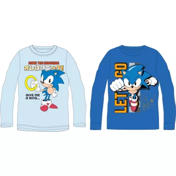   Sonic a sündisznó Ring gyerek hosszú ujjú póló, felső 4 - 12 év / 104  - 152 cm