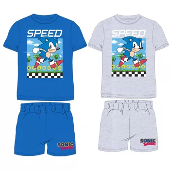   Sonic a sündisznó Speed gyerek rövid pizsama 4 - 8 év / 104 cm - 128 cm