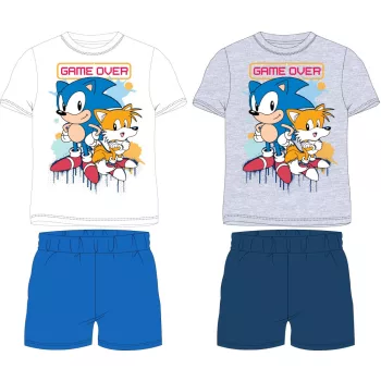   Sonic a sündisznó Game Over gyerek rövid pizsama 4 - 9 év / 104 - 134 cm