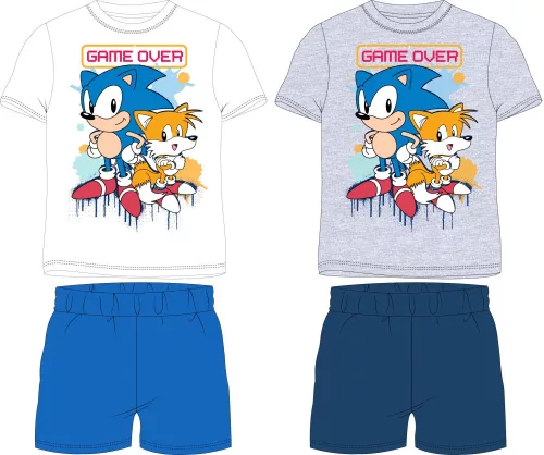 Sonic a sündisznó Game Over gyerek rövid pizsama 4 - 9 év / 104 - 134 cm