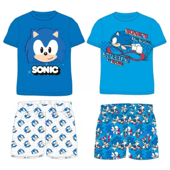   Sonic a sündisznó Speedster Sleep gyerek rövid pizsama 3 - 8 év / 98 - 128 cm