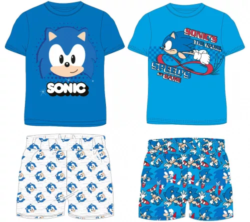 Sonic a sündisznó Speedster Sleep gyerek rövid pizsama 3 - 8 év / 98 - 128 cm