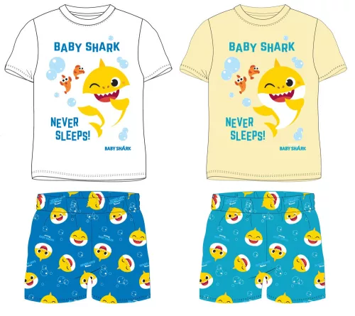 Baby Shark Never Sleeps gyerek rövid pizsama 2 - 6 év / 92 - 116 cm