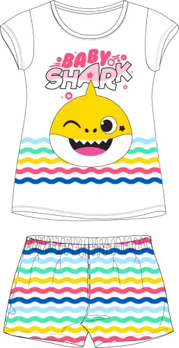 Baby Shark Wave gyerek rövid pizsama 2 - 6 év / 92 - 116 cm