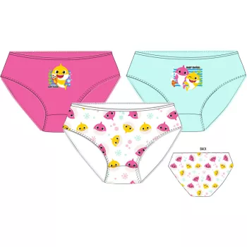   Baby Shark Pink gyerek fehérnemű, bugyi 3 darab/csomag  3 - 5 év / 92 - 110 cm