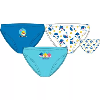   Baby Shark Blue gyerek fehérnemű, alsó 3 darab/csomag 2 - 5 év / 92 - 110 cm