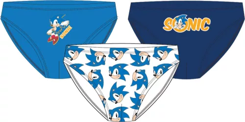 Sonic a sündisznó Blue gyerek fehérnemű, alsó 3 darab/csomag 4 - 9 év / 104 - 134 cm