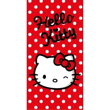   Hello Kitty Red fürdőlepedő, strand törölköző 70x140cm (Fast Dry)