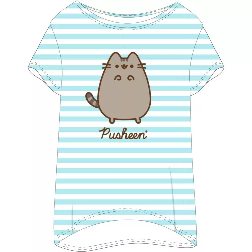 Pusheen Striped női rövid hálópóló L