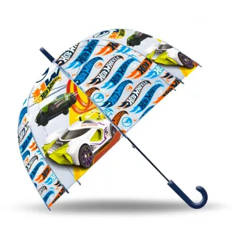   Hot Wheels Zooming gyerek átlátszó félautomata esernyő Ø70 cm