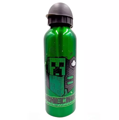 Minecraft Green alumínium kulacs ivókupakkal  500 ml