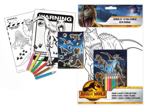 Jurassic World Dominion színező + matrica szett