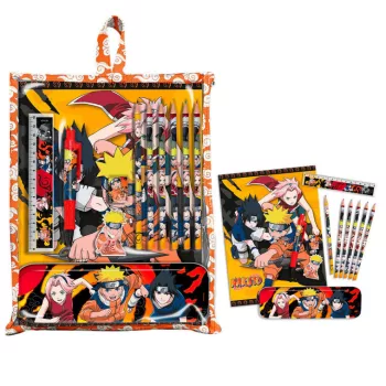 Naruto Ninjas írószer szett tartóval