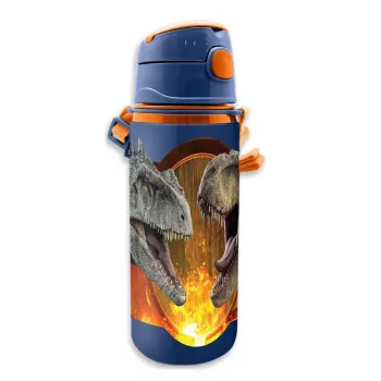   Jurassic World Dominion alumínium szívószálas kulacs akasztóval 600 ml