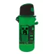 Minecraft Green alumínium szívószálas kulacs akasztóval 600 ml