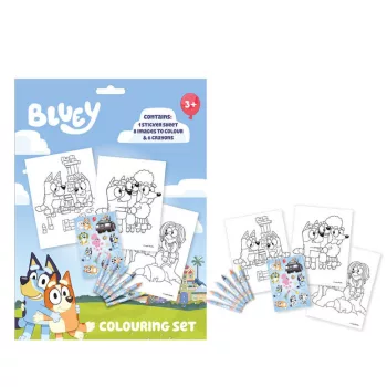 Bluey Life színező szett matricával