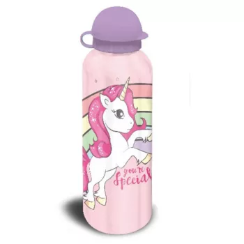 Unikornis Rainbow alumínium kulacs ivókupakkal 500 ml