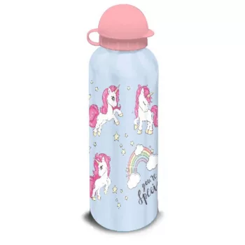 Unikornis Pink Mane alumínium kulacs ivókupakkal 500 ml
