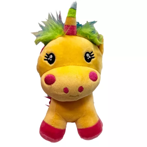 Unikornis Yellow plüss figura 16 cm