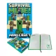 Minecraft Fight A/5 vonalas füzet beépített órával