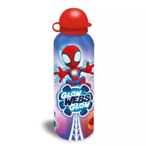 Pókember Glow Web alumínium kulacs ívókupakkal 500 ml