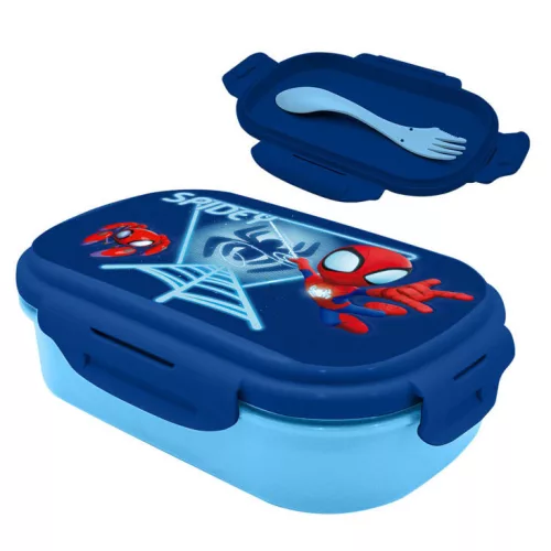 Pókember Blue Web szendvicsdoboz + evőeszköz szett
