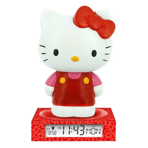 Hello Kitty Red 3D éjszakai lámpa és ébresztőóra