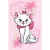 Disney Marie Pink Flower polár takaró 100x150cm
