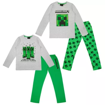   Minecraft Creeper gyerek hosszú pizsama 8 - 12 év / 128 - 152 cm