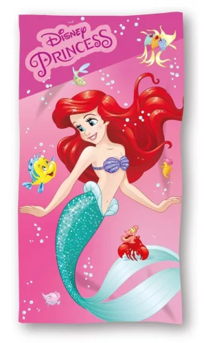 Disney Hercegnők Sparkling Mermaid fürdőlepedő, strand törölköző 70x140cm (Fast Dry)