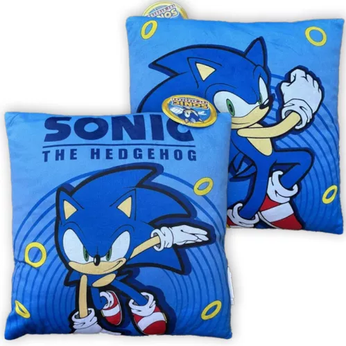 Sonic a sündisznó Hyper Dash párna, díszpárna 38x38 cm Velúr