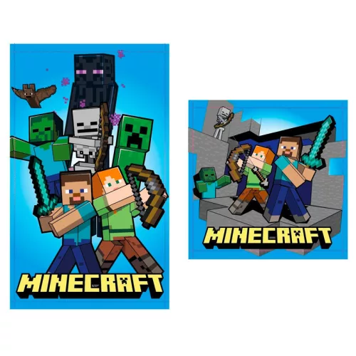 Minecraft Mob Attack kéztörlő, arctörlő, törölköző szett