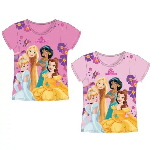 Disney Hercegnők Friendship gyerek rövid póló, felső 2 - 6 év / 92 - 116 cm