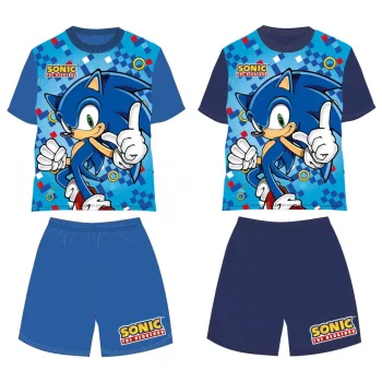   Sonic a sündisznó Blue Blur gyerek rövid pizsama 3 - 8 év / 98 - 128 cm