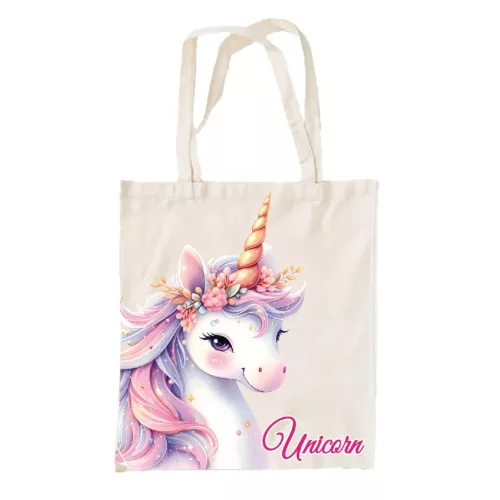 Unikornis Mystic vászontáska, bevásárlótáska 44 cm