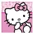 Hello Kitty Cutie kéztörlő, arctörlő, törölköző 30x30cm