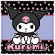 Hello Kitty Kuromi kéztörlő, arctörlő, törölköző 30x30cm